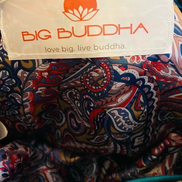 Big Buddha Large Teal and Black Duffle Bag with Gold Hardware NWOT - Picture 8 of 16